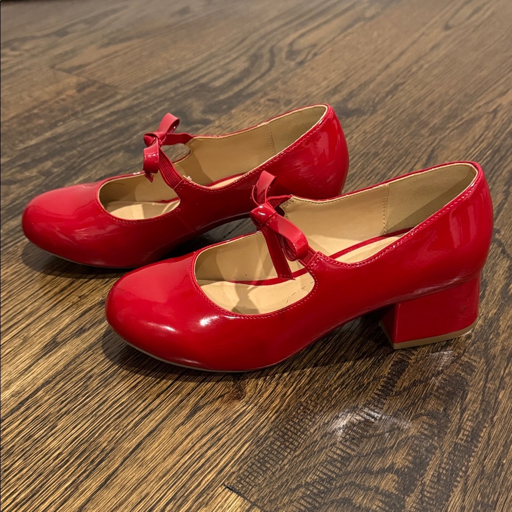 Copper Key Red Mary Jane Shoes